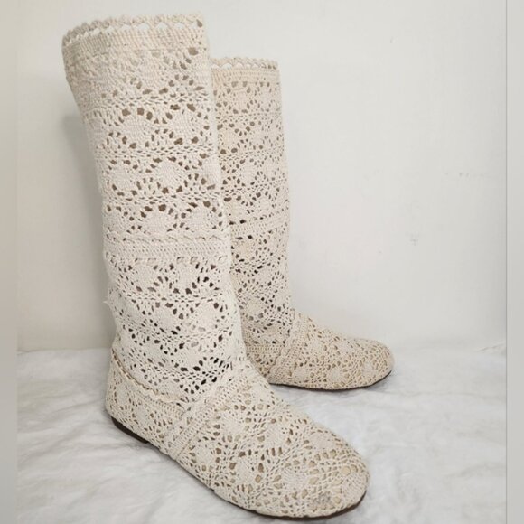 Crochet Lace Boots - Picture 2 of 4